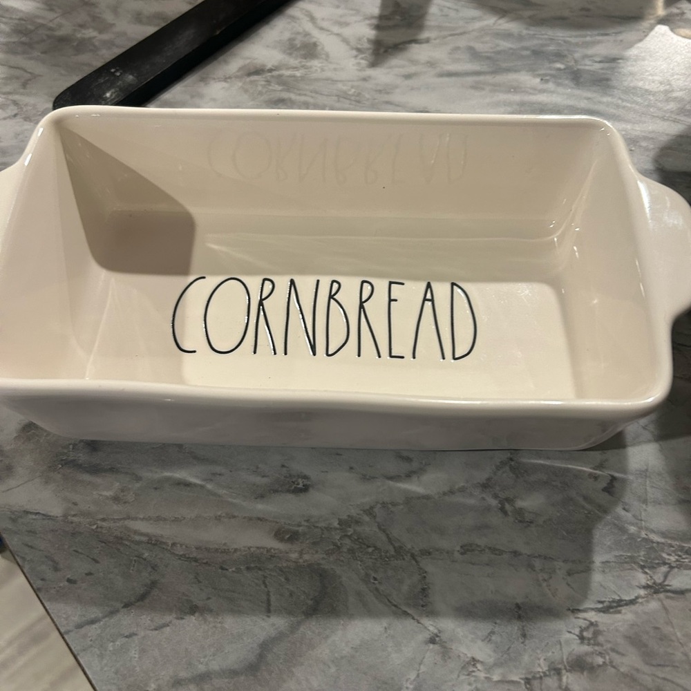 Rae Dunn Cream Cornbread Dish